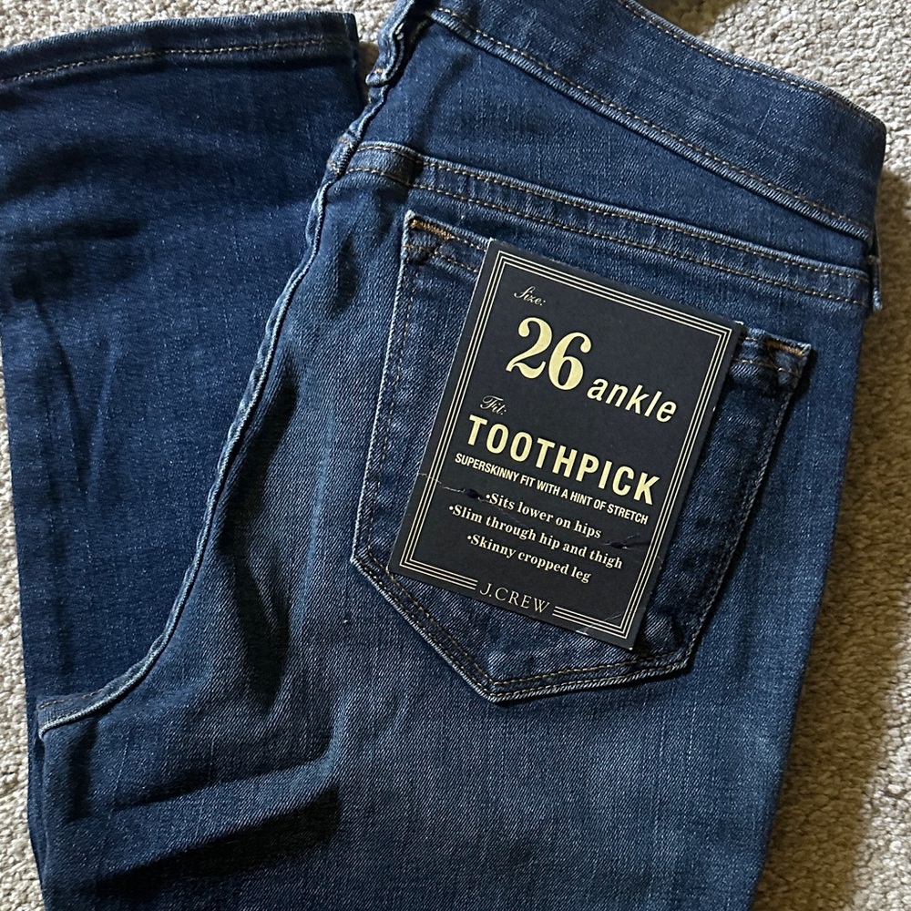 J. Crew Womens  Deep Indigo Skinny Jeans